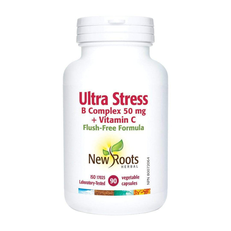 New Roots Ultra Stress B complex 50 mg + Vitamin C 90 Capsules