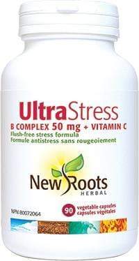 New Roots Ultra Stress B complex 50 mg + Vitamin C 90 Capsules