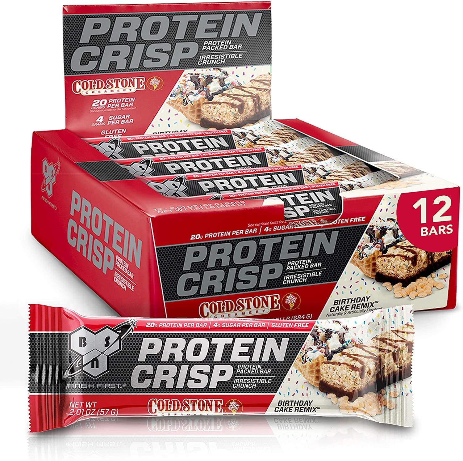 BSN Protein Crisp +Cold Stone Bars Birthday Cake Remix