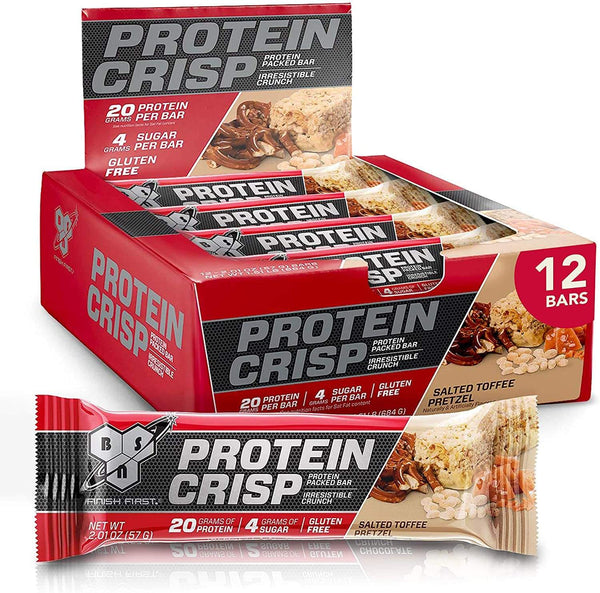 BSN Protein Crisp Bars Salted Toffee Pretzel