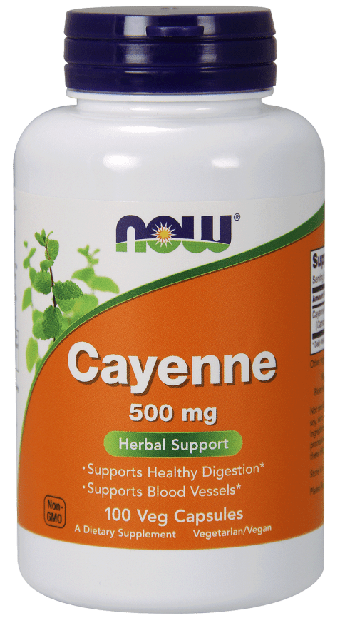 NOW Cayenne 40,000 HU 500mg 100 V-Caps