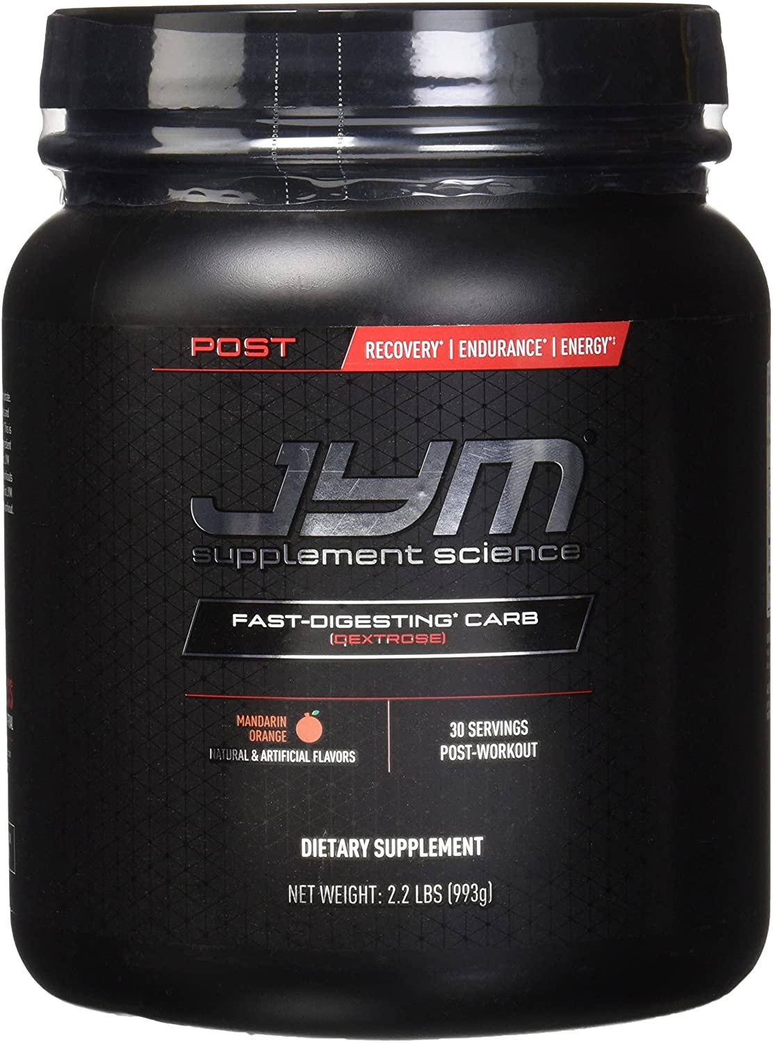 JYM POST  Fast-Digesting Carb 993 g 30 Servings - Mandarin Orange
