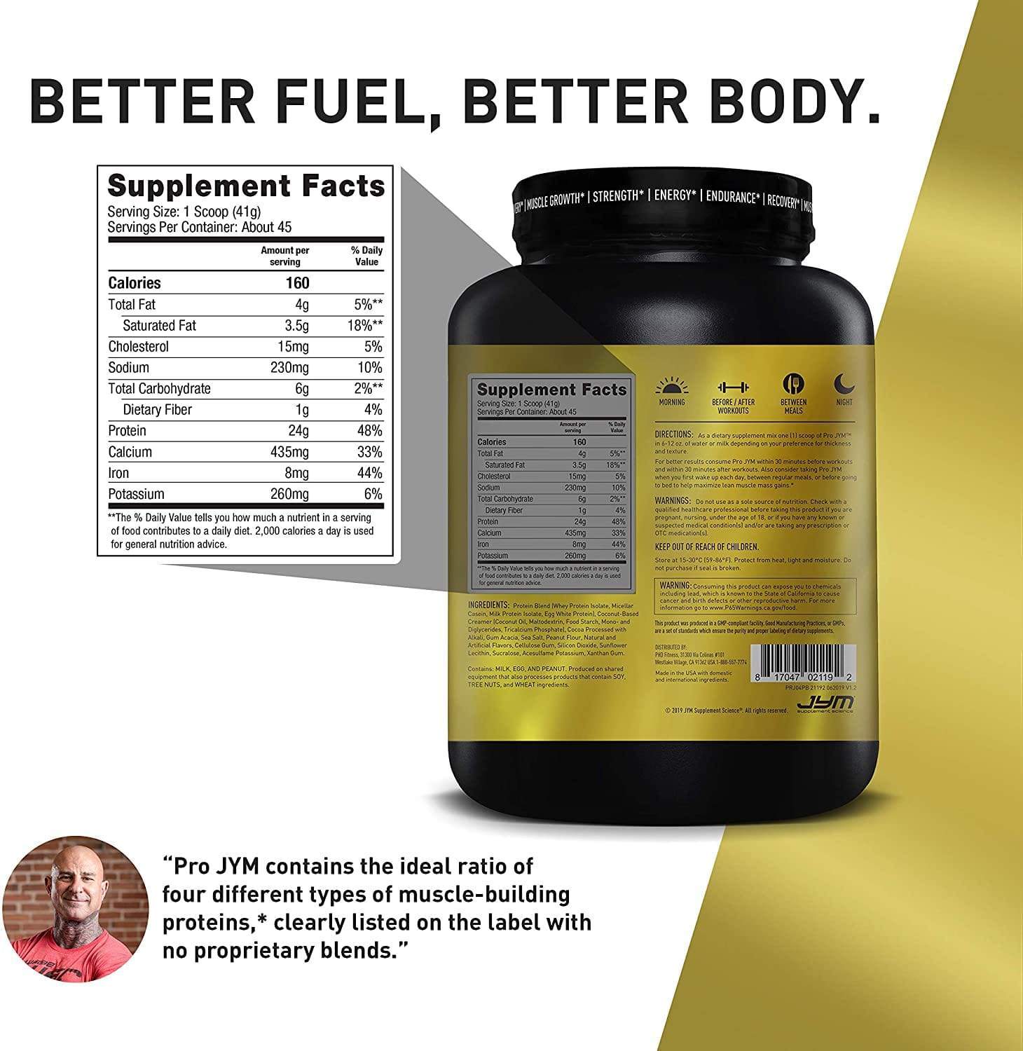 JYM PRO Protein Blend 4 lb- Chocolate Peanut Butter