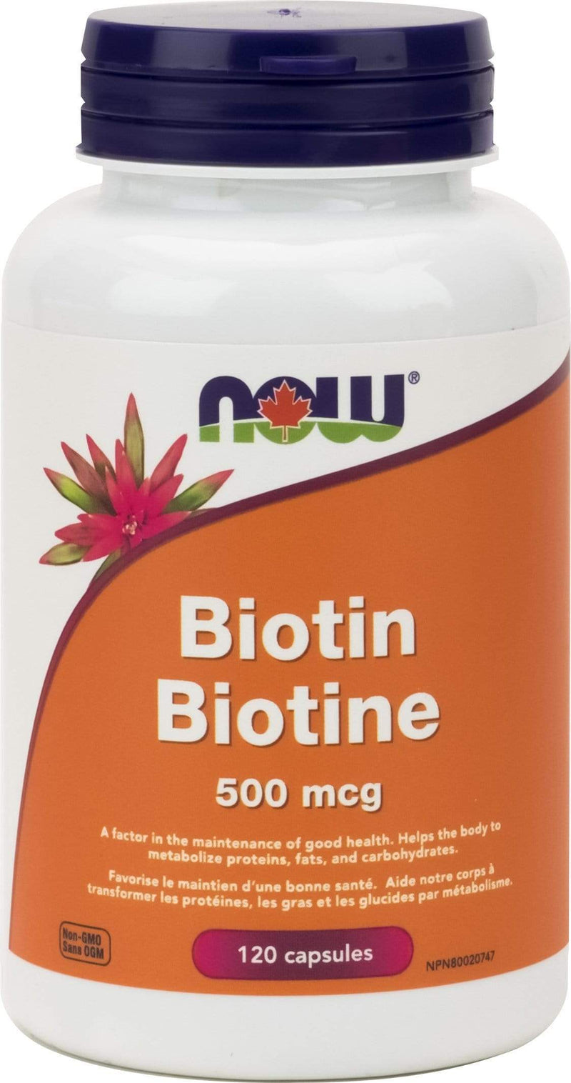 NOW Biotin 500mcg 120 Capsules