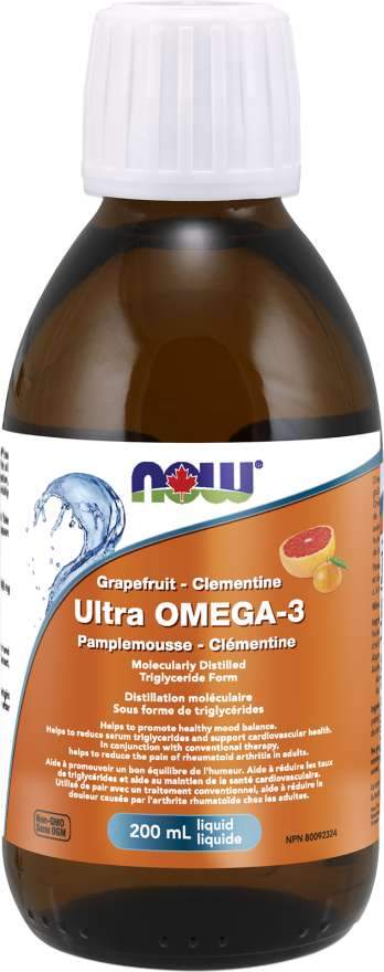 NOW Ultra OMEGA-3 Grapefruit Clementine 200 ml