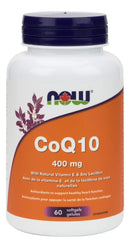 NOW CoQ10 400mg أعلى فاعلية، 60 كبسولة هلامية