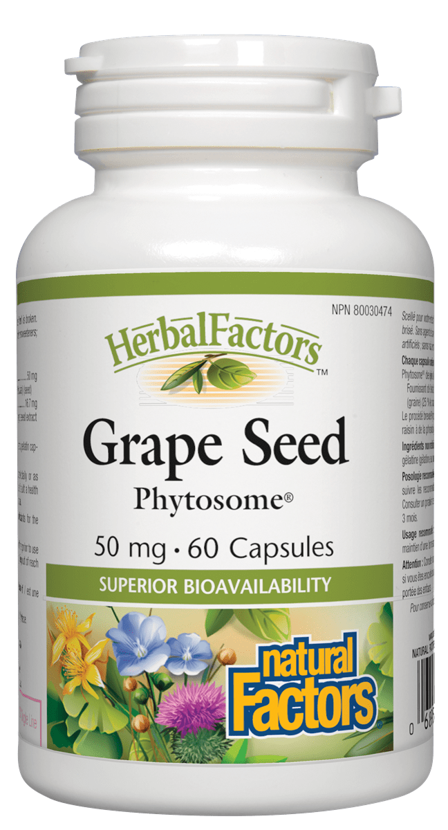 Natural Factors Grape Seed Phytosome 50mg 60 Capsules