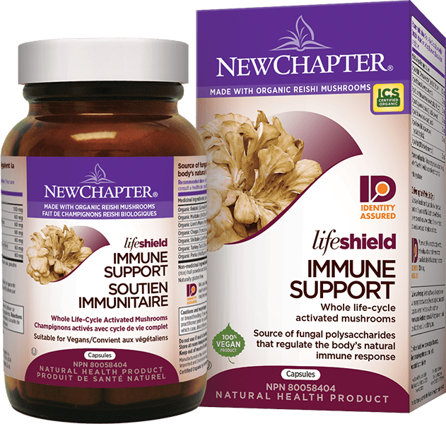 New Chapter LifeShield Immune Support Mushrooms 48 Capsules