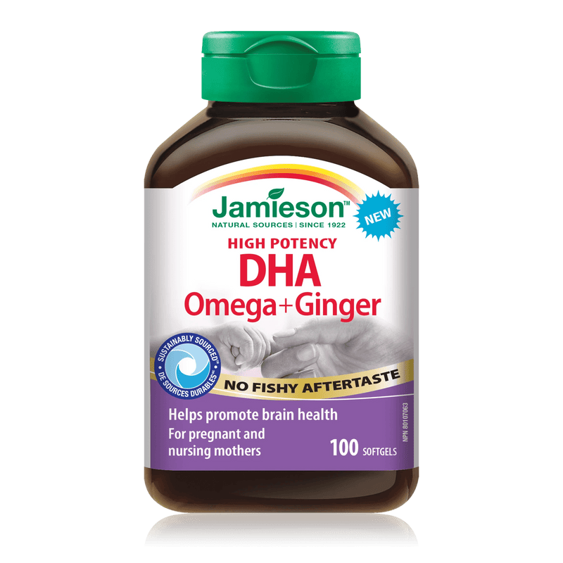 Jamieson High Potency DHA Omega + Ginger