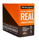 Mid-Day Squares، بار نباتي وظيفي، زبدة الفول السوداني مع الشوكولاتة، 70 جم (صندوق مكون من 12 قطعة)