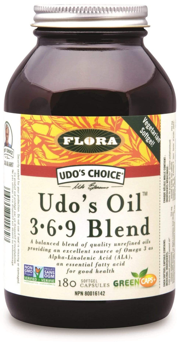 Flora Udo's Choice Udo's Oil Omega 3+6+9 Blend 180 Capsules