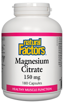 Natural Factors Magnesium Citrate 150 mg 180 Capsules