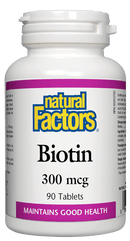 Natural Factors Biotin 300 mcg 90 Tablets