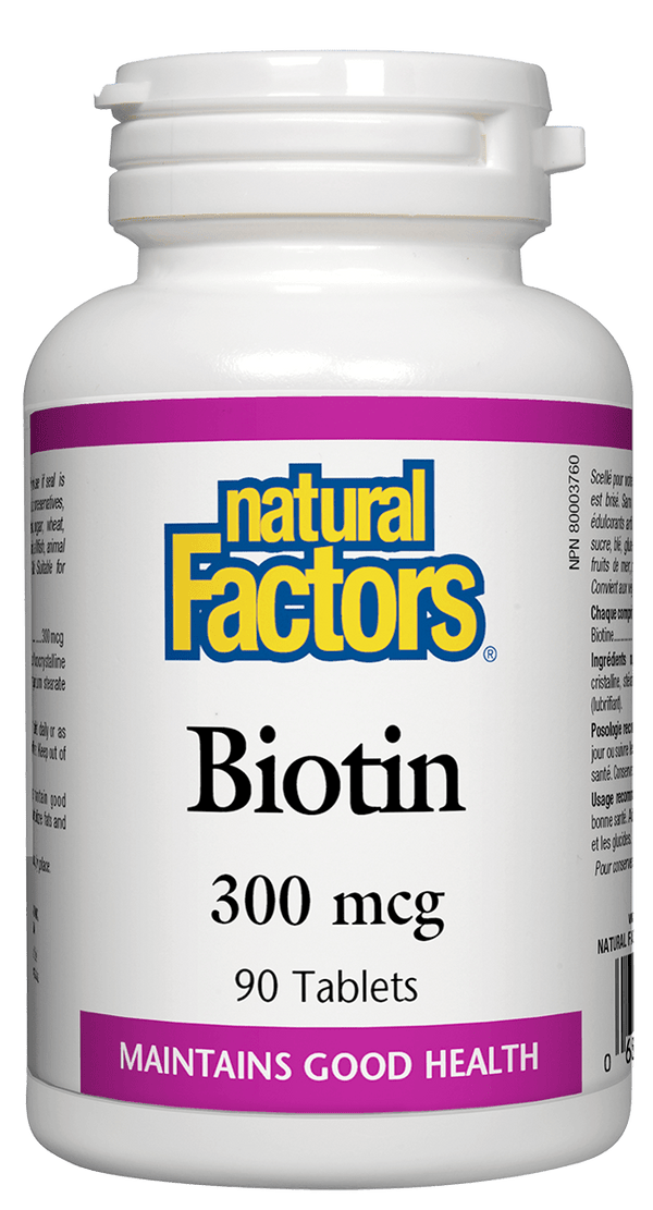 Natural Factors Biotin 300 mcg 90 Tablets