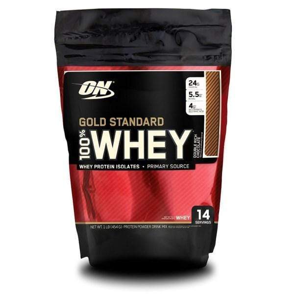 Optimum Nutrition, Gold Standard 100% Whey, Double Rich Chocolate, 454g (1 lb)