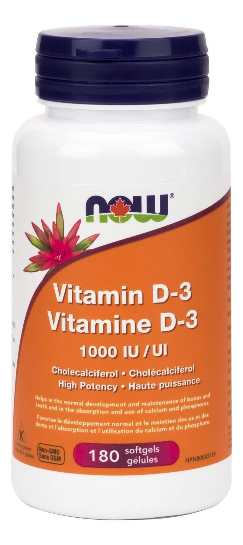 NOW Vitamin D-3 1000 IU 180 Softgels