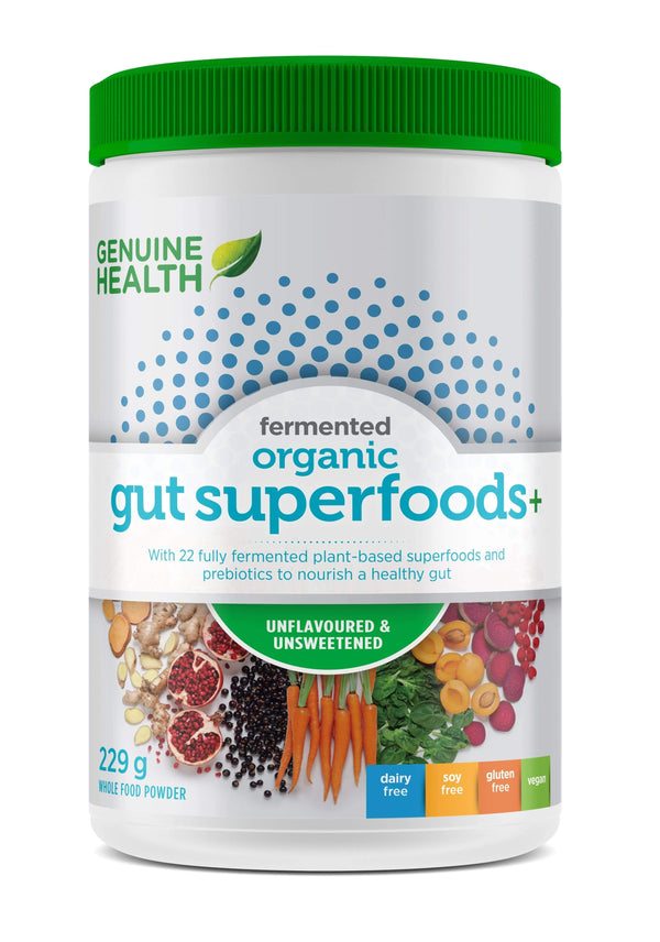 Genuine Health Fermented Organic Gut Superfoods+ Unflavoured & Unsweetened 229 g