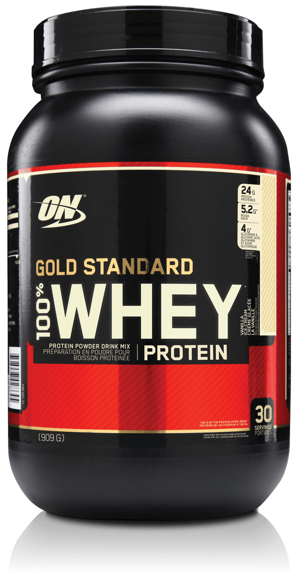 Optimum Nutrition, Gold Standard 100% Whey، آيس كريم الفانيليا، 907 جم (2 رطل)