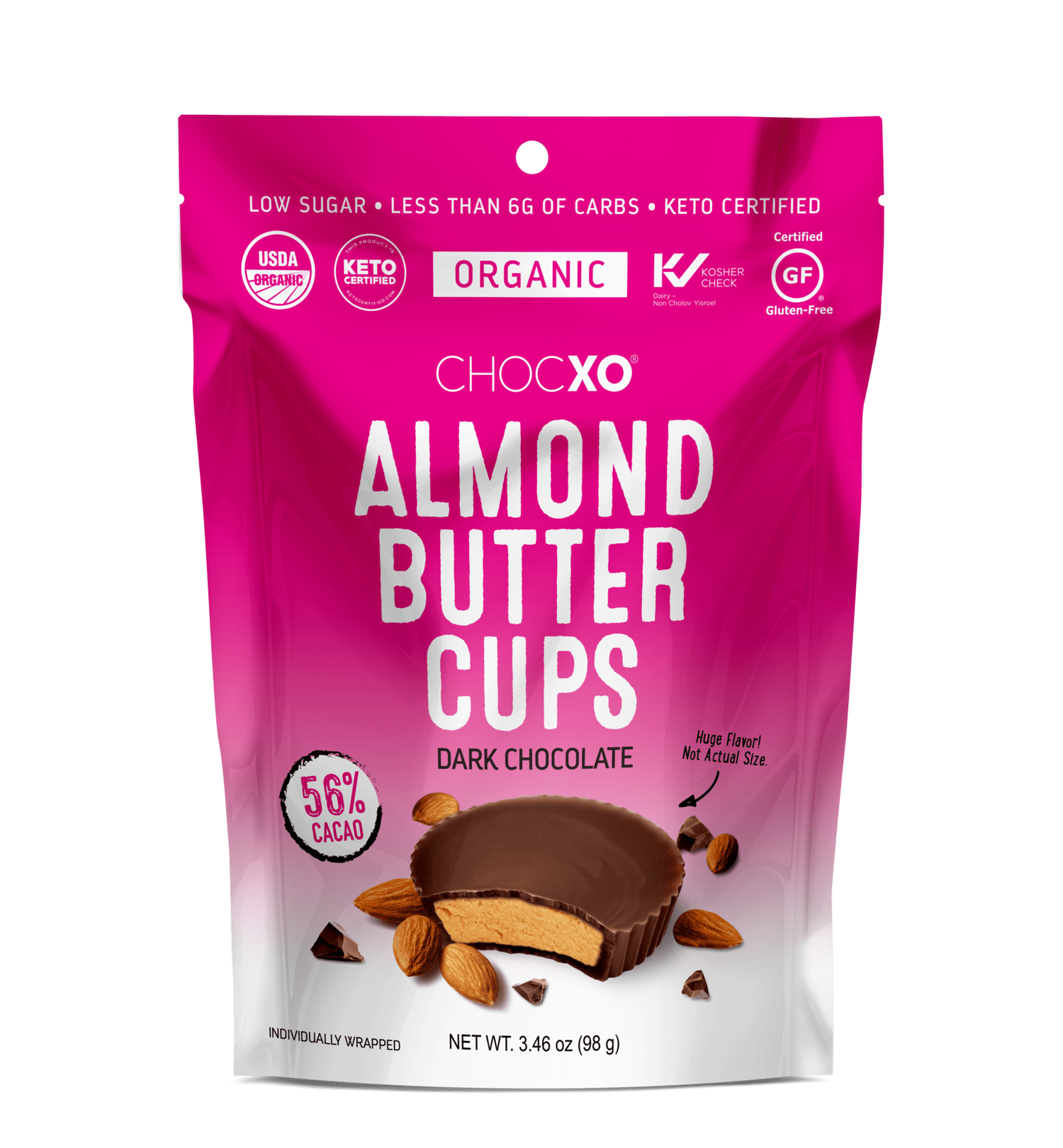 ChocXO Dark Chocolate Almond Butter Cups