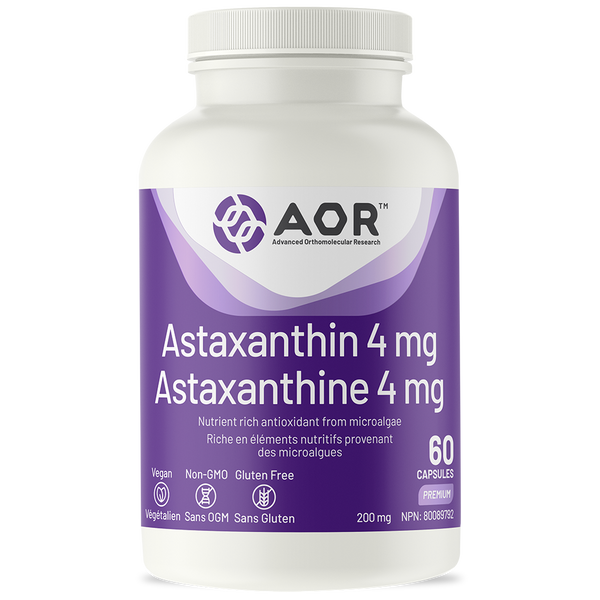 AOR Astaxanthin 4 mg, 60 Capsules