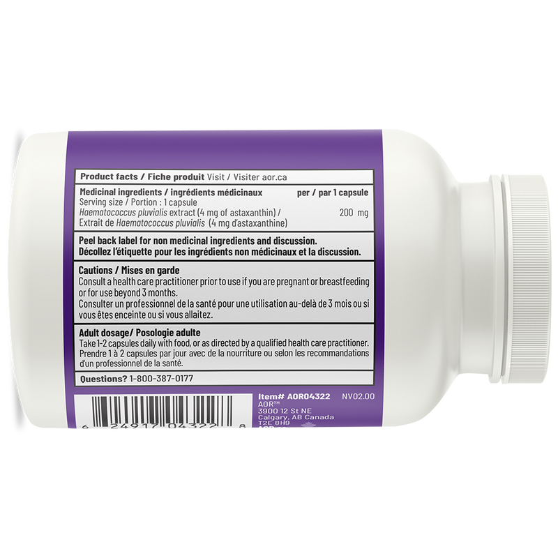 AOR Astaxanthin 4 mg, 60 Capsules
