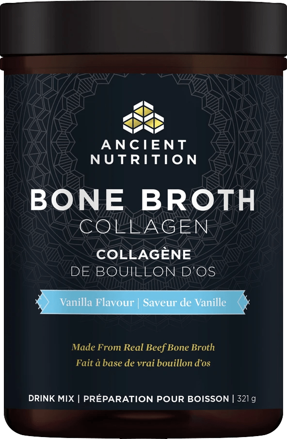Ancient Nutrition, Bone Broth Collagen Protein, Vanilla, 321g