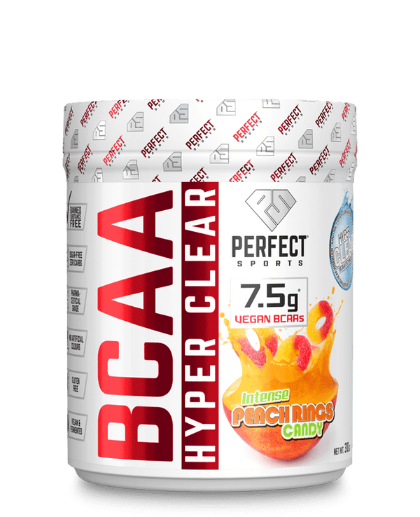 Perfect Sports BCAA Hyper Clear - حلوى حلقات الخوخ المكثفة 45 حصة 310 جم