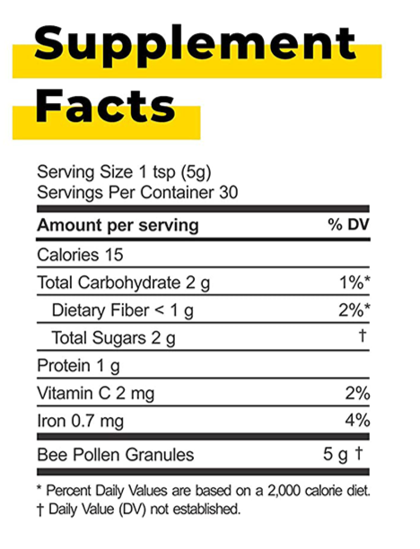 Beekeeper's Naturals, 100% Raw Canadian Bee Pollen, 150g