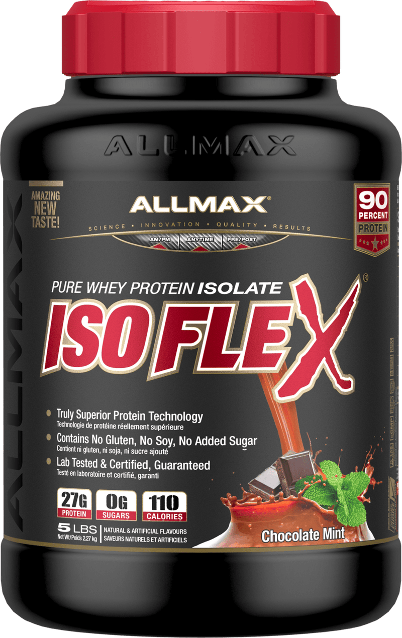 ALLMAX, Isoflex, 순수 분리유청단백질, 초콜릿 민트, 2.27kg(5lbs)