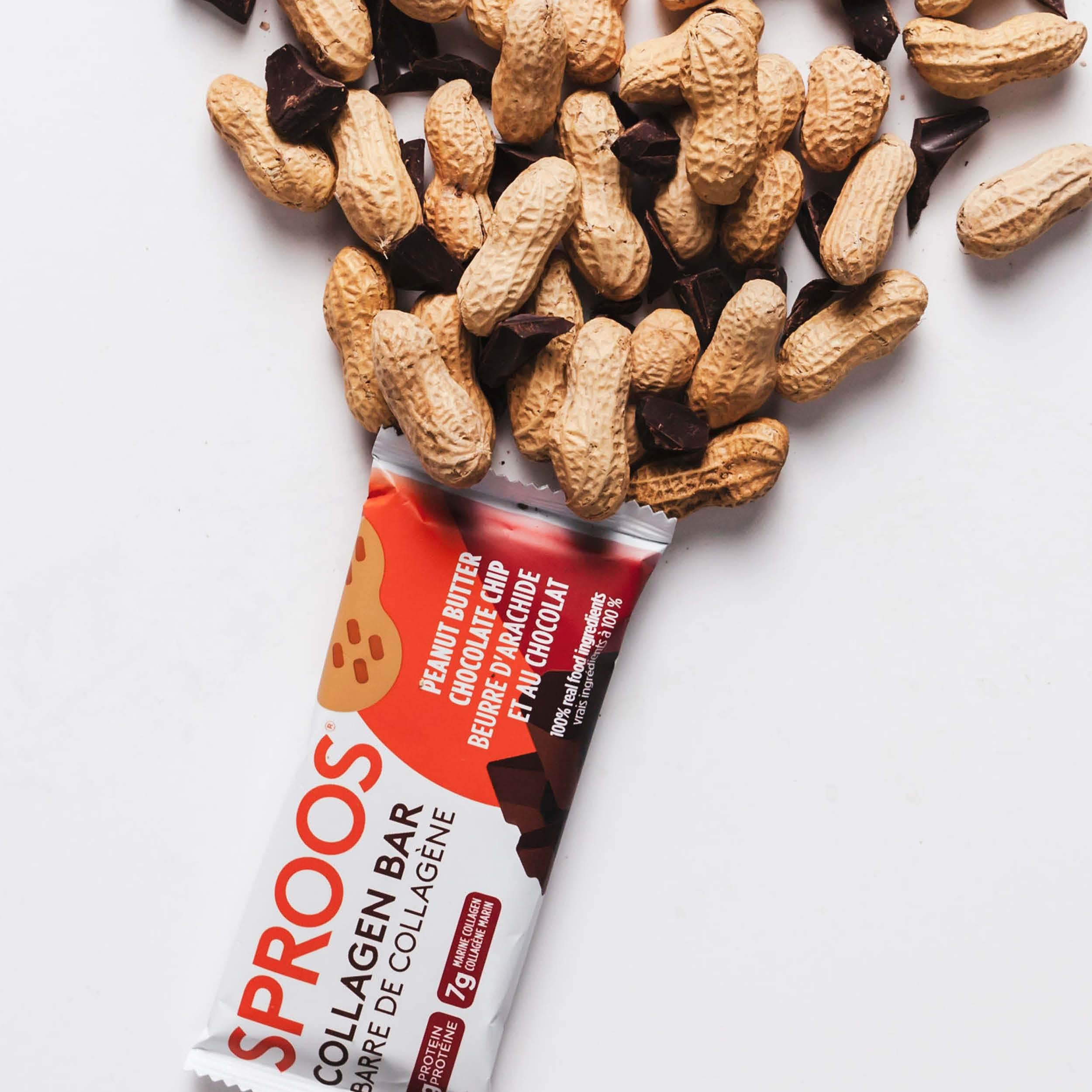 Sproos Marine Collagen Bar, Peanut Butter Chocolate Chip