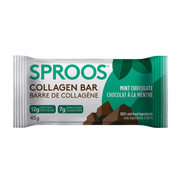 Sproos Marine Collagen Bar, Mint Chocolate (12pk)