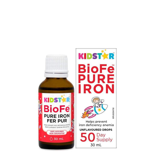 KidStar Nutrients BioFe قطرات سائلة من الحديد النقي بدون نكهة 30 مل