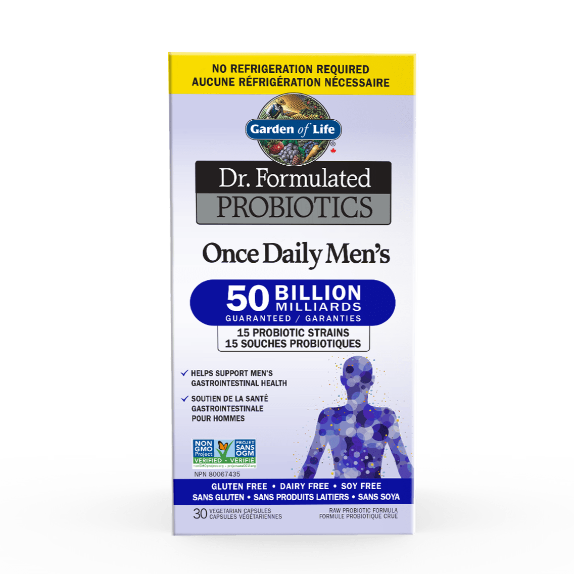 Garden of Life Dr. Formulated Probiotics Once Daily Men's 50 Billion CFU Shelf-stable