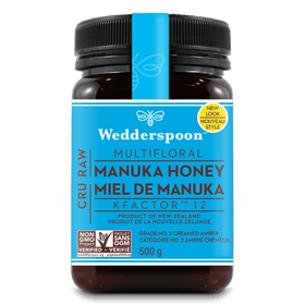 Wedderspoon Raw Monofloral  Manuka Honey KFactor 12, 500g