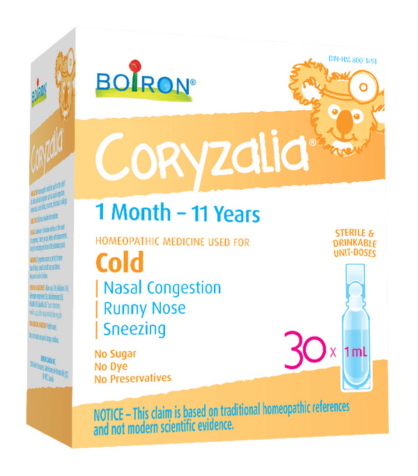 Boiron Coryzalia Cold 30 단위 복용량