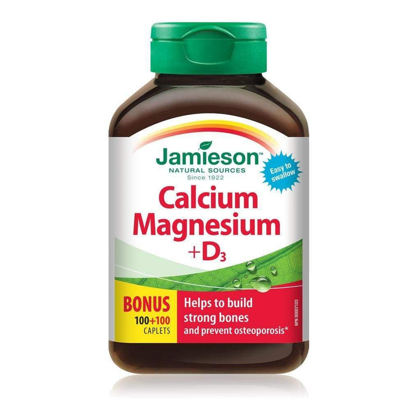 Jamieson Calcium Magnesium + Vitamin D3 200 Caplets