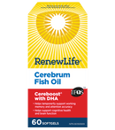 DHA 60 소프트젤이 포함된 Renew Life 대뇌 피쉬 오일