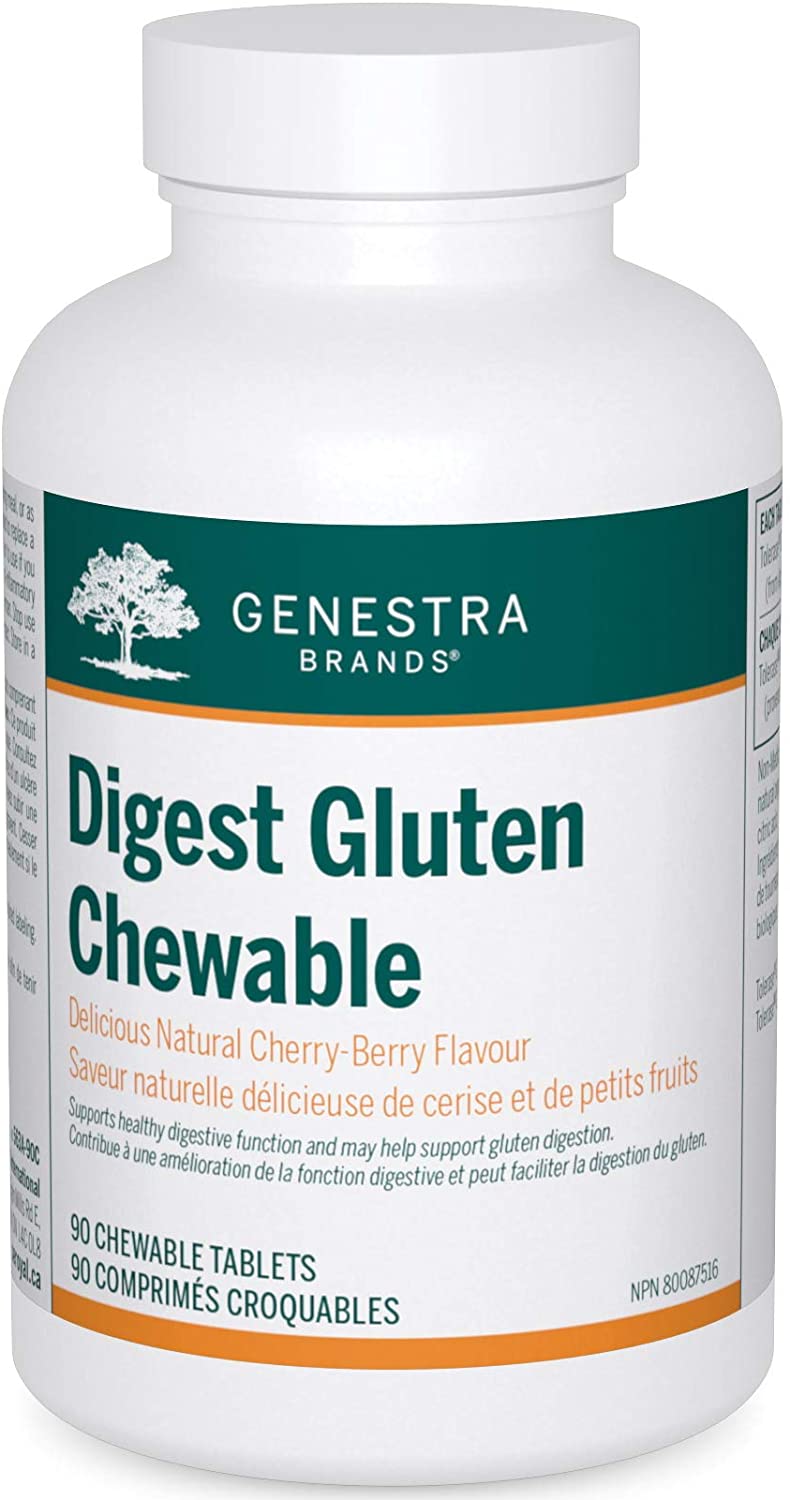 Genestra Digest Gluten Chewable Natural Cherry-Berry 90 Tablets
