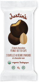 أكواب زبدة الفول السوداني بالشوكولاتة الداكنة العضوية من جوستين
