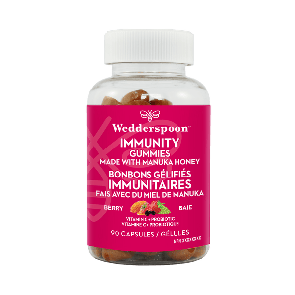 Wedderspoon Manuka Honey Immunity Gummies Berry Flavor