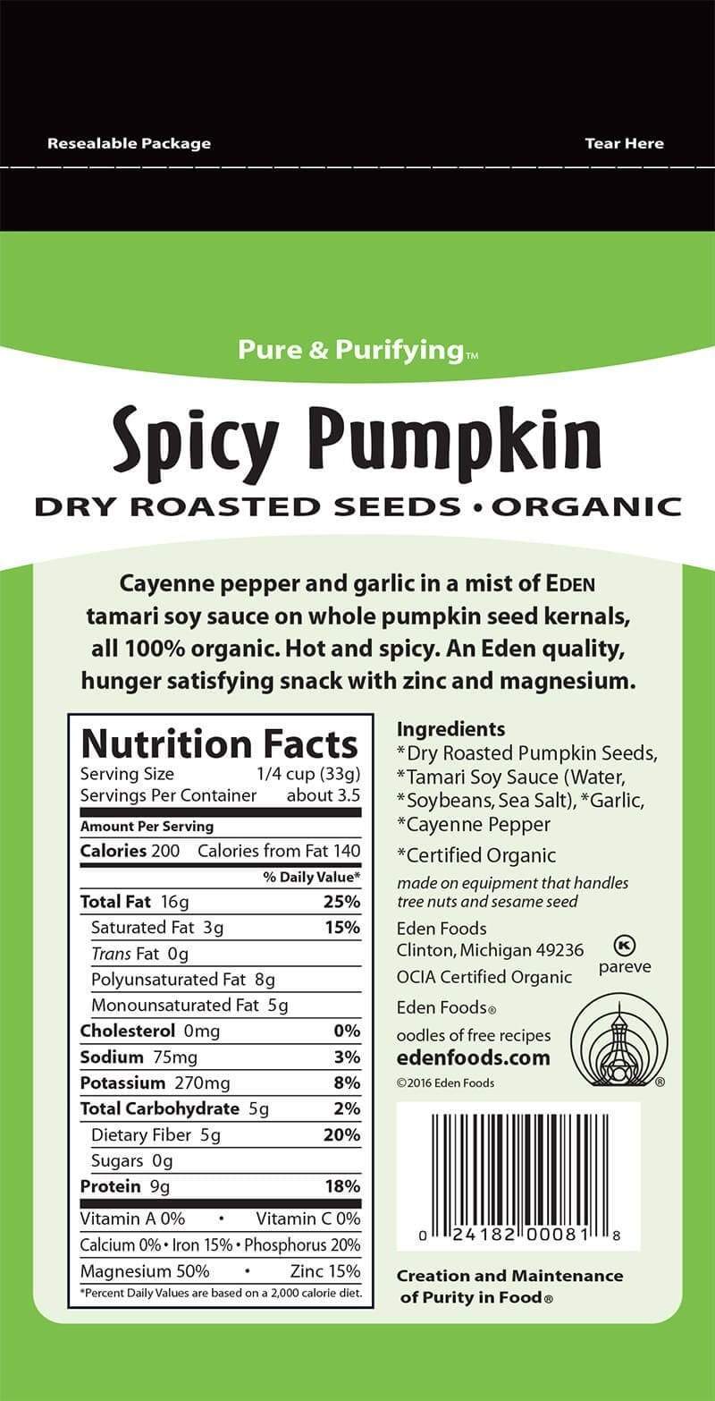 Eden Foods Organic Spicy Pumpkin Seeds 113 g
