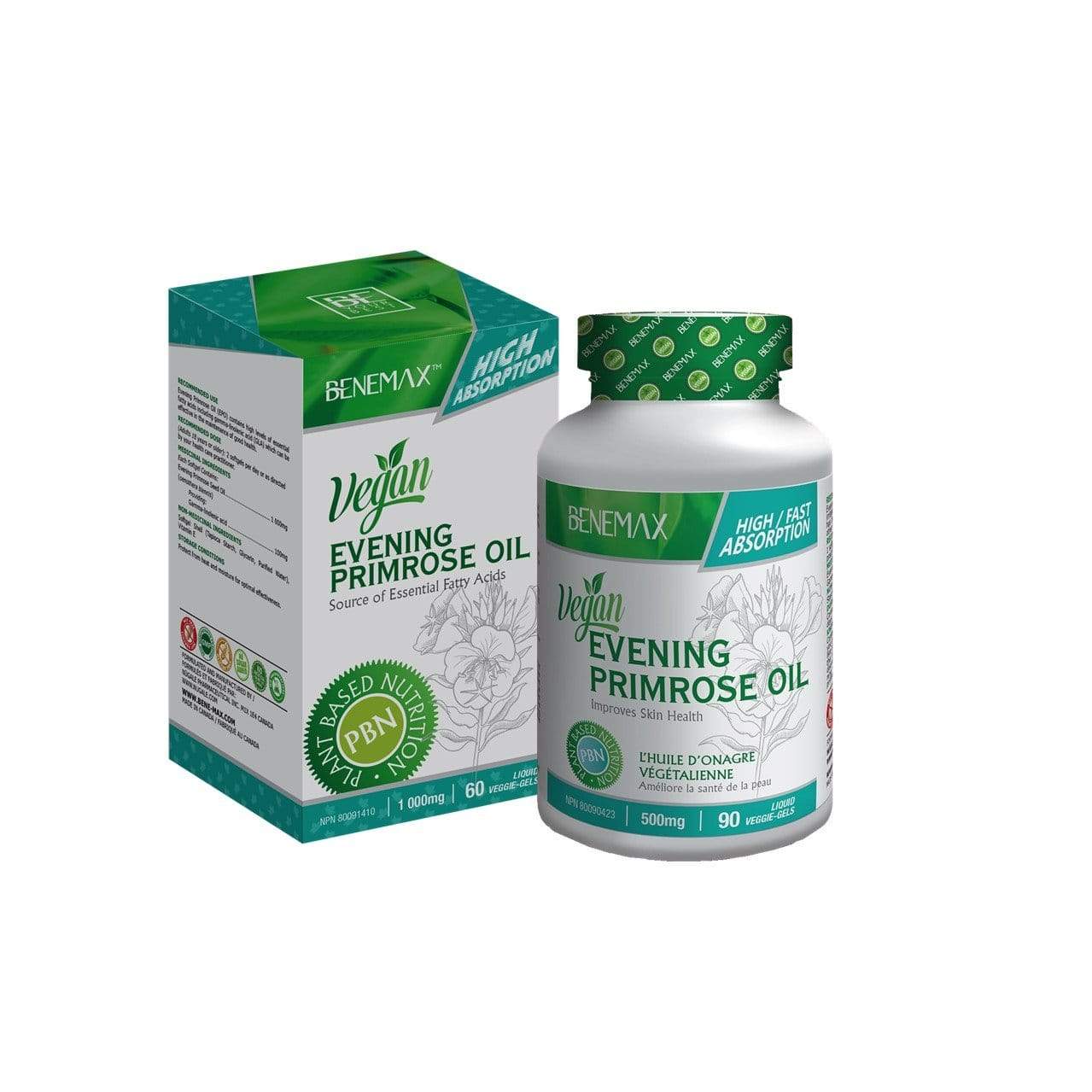 Benemax Evening Primrose Oil 1000mg Liquid Veggie-Gels