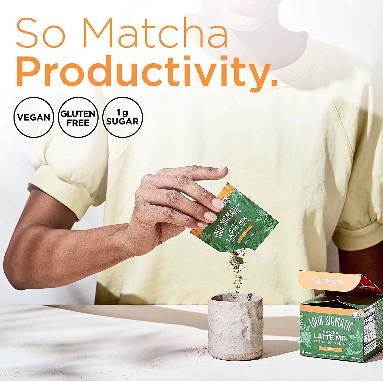 Four Sigmatic Mushroom Matcha Latte with Maitake 10 x 6 g Packets