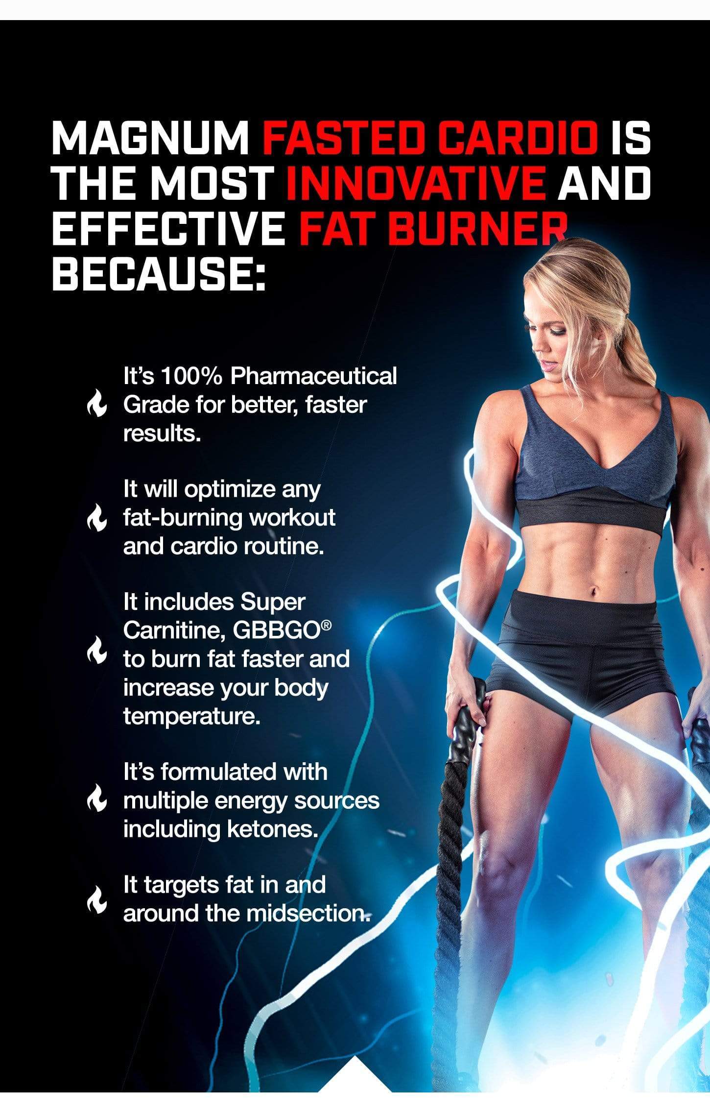 Magnum Nutraceuticals Fasted Cardio 158 g - Electric Blue Gummy Flavour