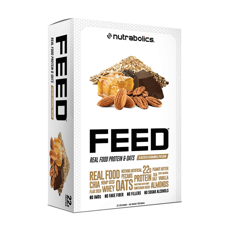 Nutrabolics FEED Real Food Protein & Oats Salted Caramel Pecan 65 g Bar