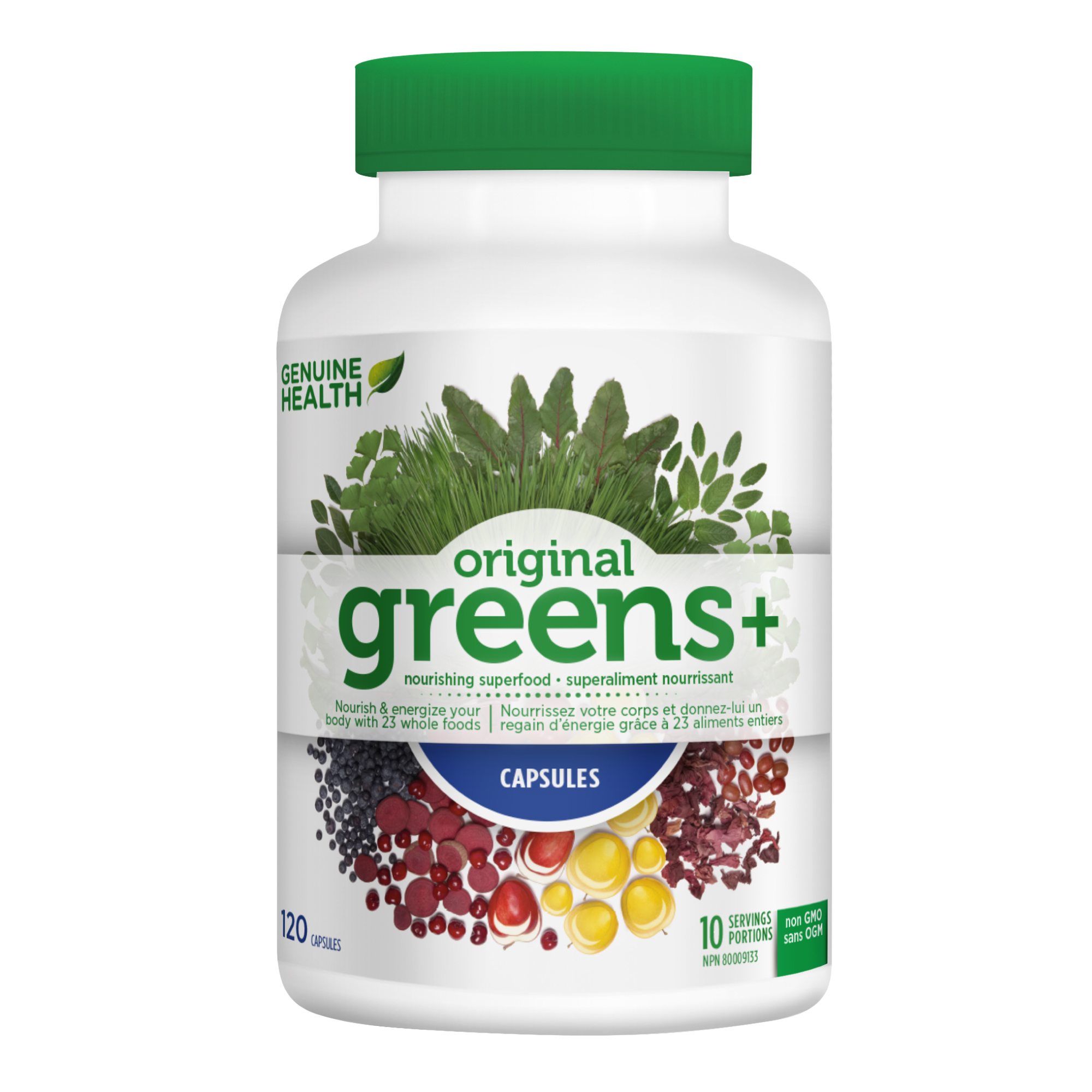 Genuine Health, greens+, 120 Capsules