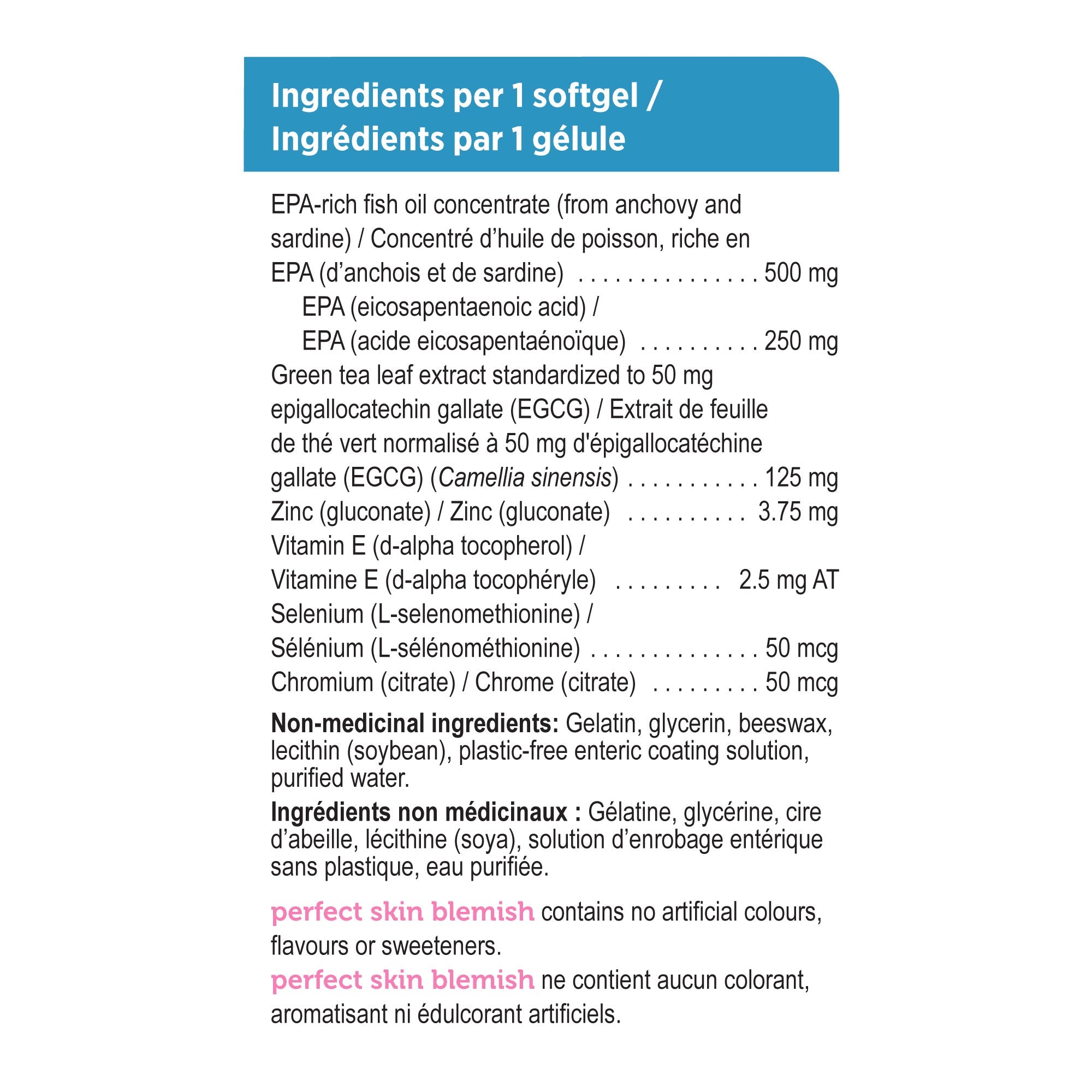 Genuine Health, Perfect Skin Blemish, 60 softgels