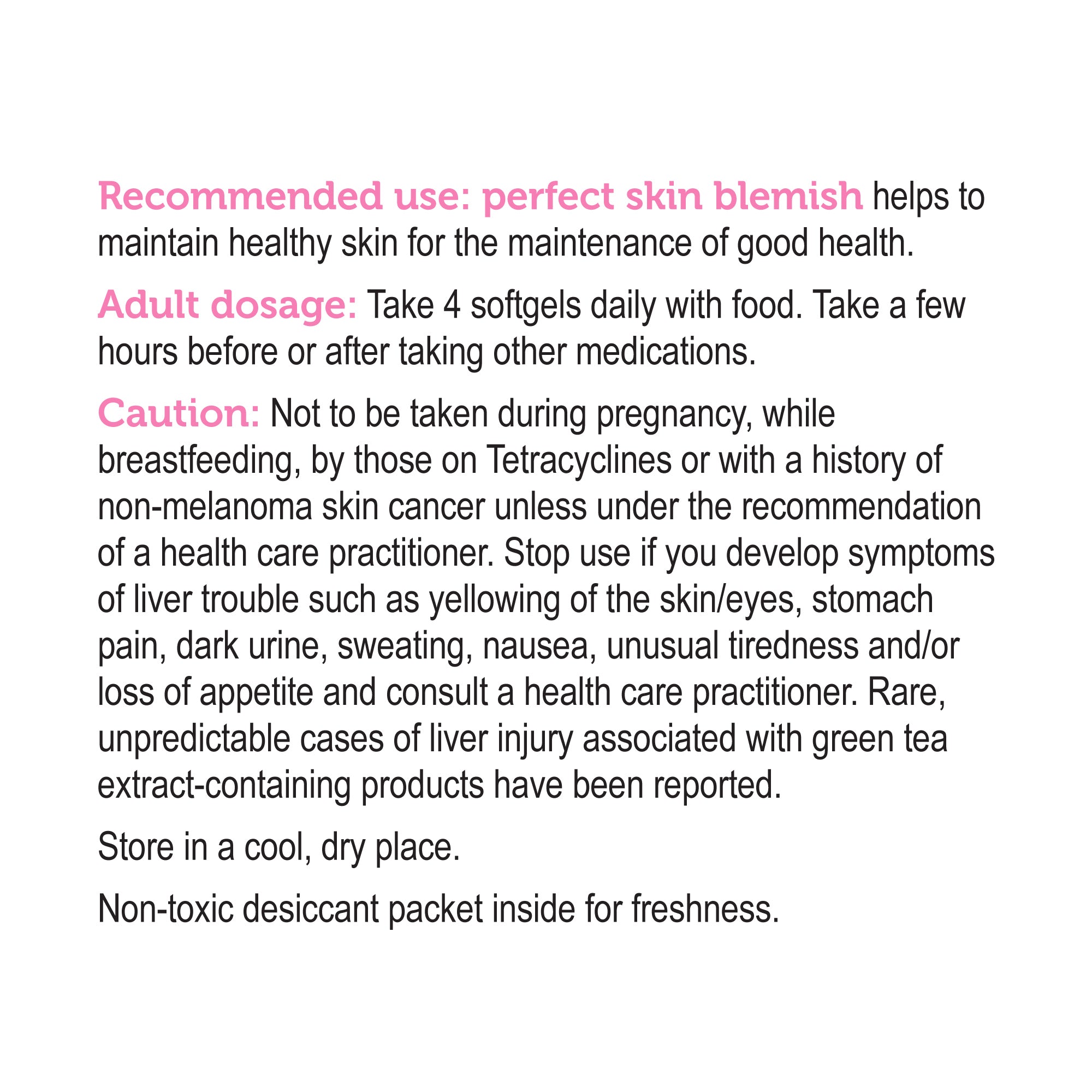 Genuine Health, Perfect Skin Blemish, 60 softgels