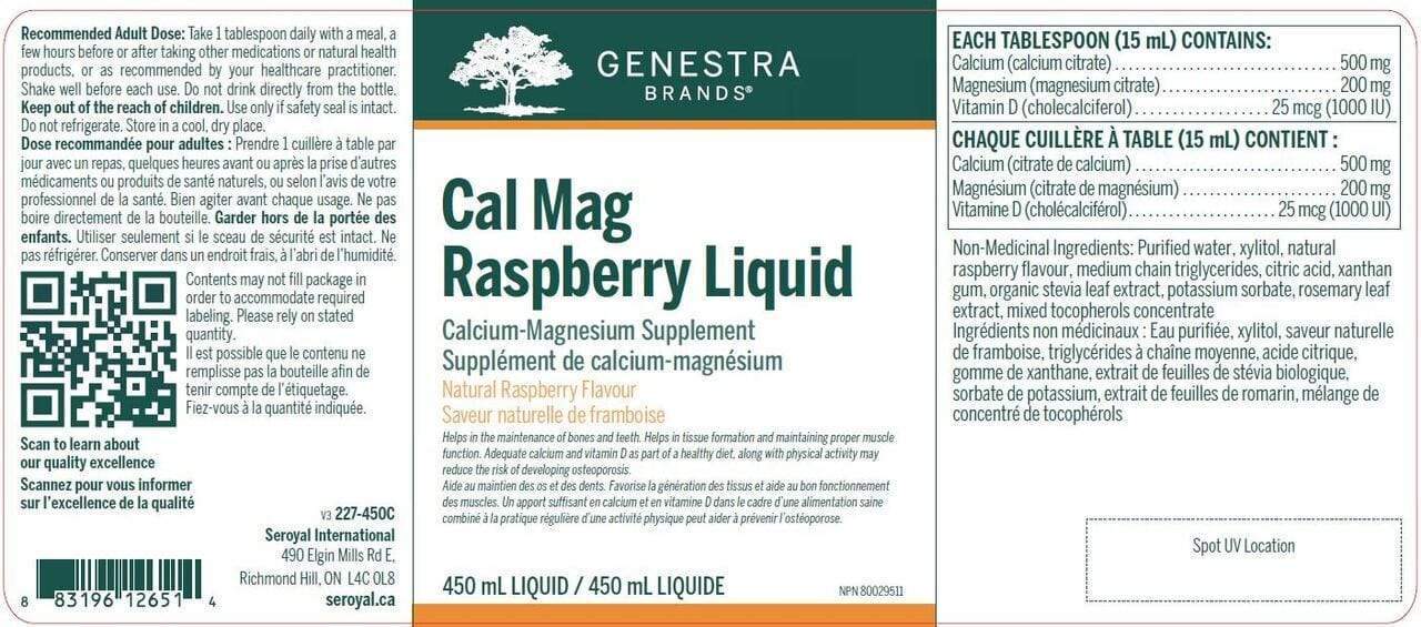 Genestra Cal Mag Raspberry Liquid