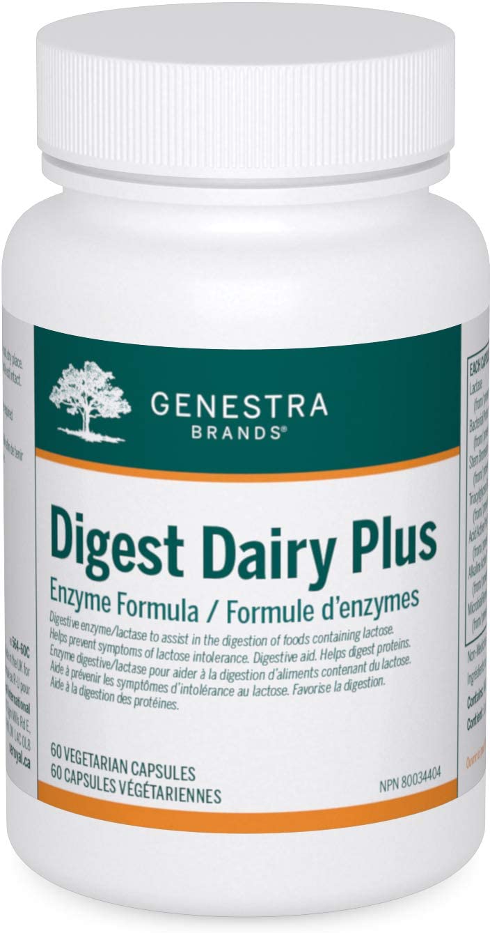 Genestra Digest Dairy Plus Enzyme Formula 60 Vegetarian Capsules